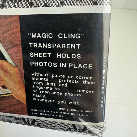 Vtg Sealed Alco Dry Mount Photo Album 20 Sheets 40 Pages Magic Cling Transparent - Picture 10 of 10